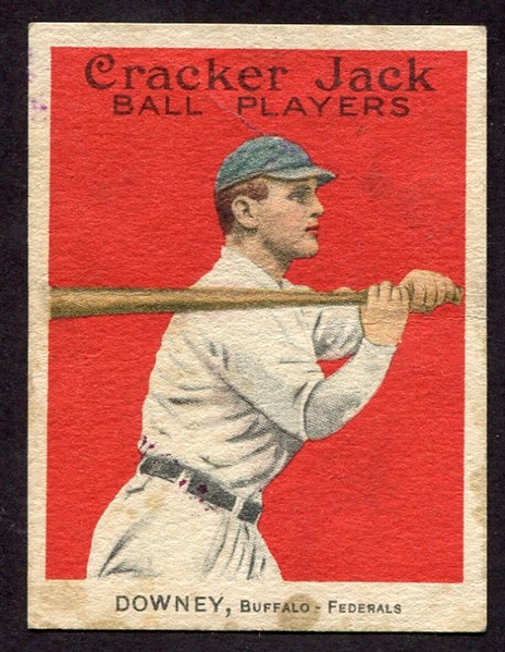 1915 Cracker Jack #107 Thomas Downey Buffalo Federals 