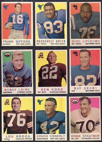 1959 Topps Football Partial Set 138/176 
