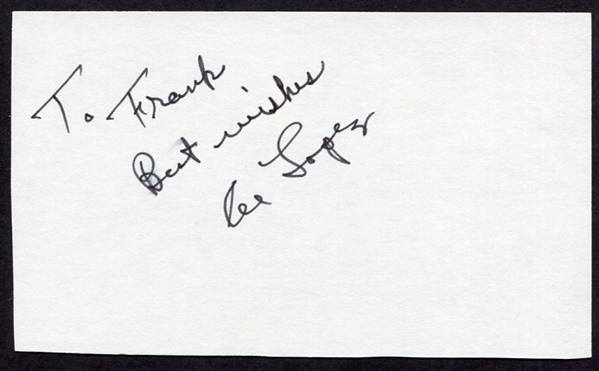 Al Lopez Signed Index Card