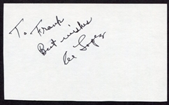 Al Lopez Signed Index Card