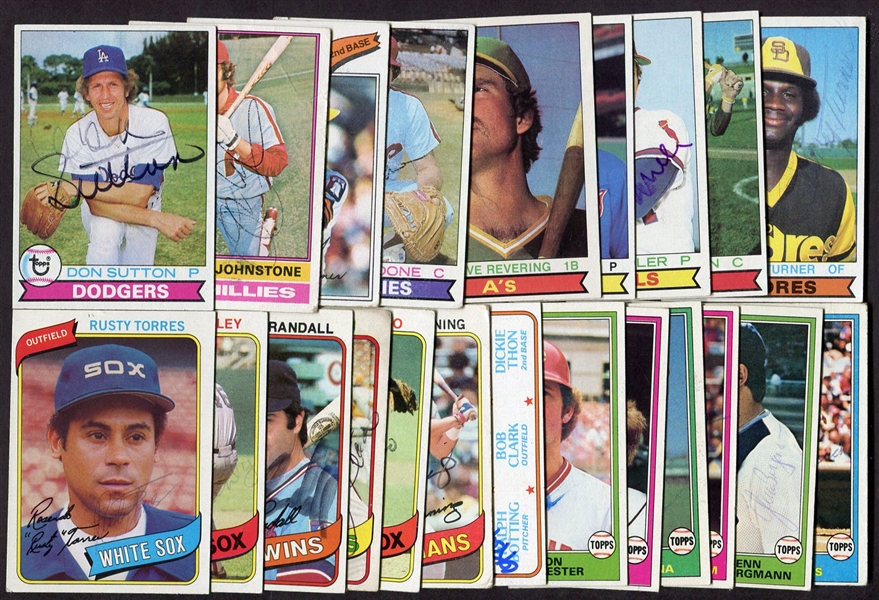 1970s-1990s Lot of 35 Autographed Cards