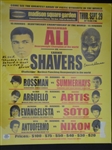 Ali vs. Shavers 16 x 20 Broadside Sept 29, 1977 Signed by Shavers