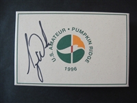 1996 US Amateur Tiger Woods Signed box of Golf Balls w/Tournament Pass