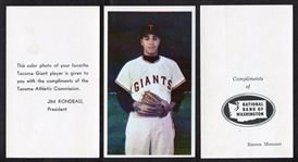 1960 PCL Tacoma Giants National Bank of Washington Team Set Complete w/Marichal