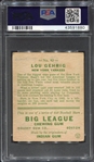 1933 Goudey #92 Lou Gehrig PSA 3