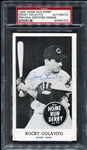 1959 Home Run Derby Rocky Colavito Signed Card PSA/DNA 