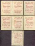 1940's-50's Lev Gleason Comic Cards Complete 15 Card Set + Ad Card!