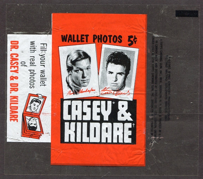 1962 Topps Casey & Kildare Cello Wrapper
