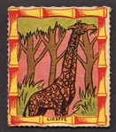 1950s Novel Candy and Toy card R722-1 Jungle King Story #4 Giraffe