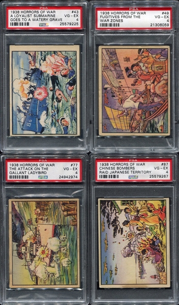 1938 Horrors of War Lot of 9 PSA Graded