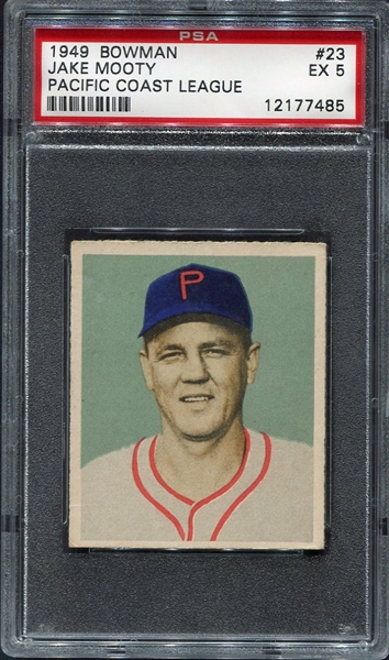 1949 Bowman PCL #23 Jake Mooty Portland PSA 5