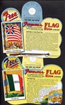 1950's Hires Root Beer Famous Flags of American History Bottle Hangers 4 Different
