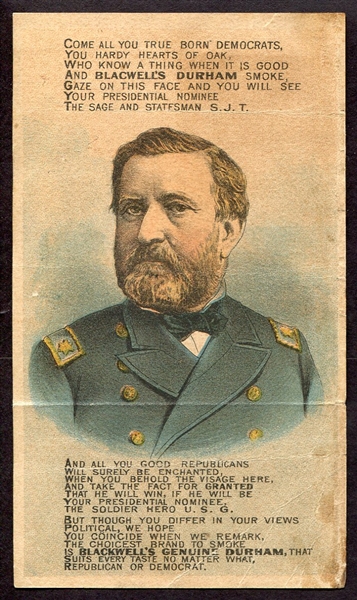 1876 U. S. Grant Trade Card plus 1880s Duke & Sons