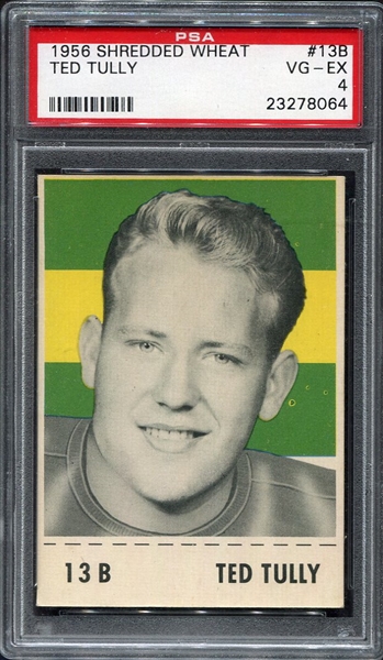 1956 CFL Shredded Wheat #13B Ted Tully Edmonton PSA 4