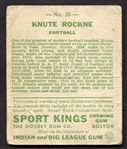 1933 Goudey Sport Kings #35 Knute Rockne Football
