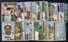 1951 Bowman Starter Set of 109 Mostly Different w/Stars & High Numbers