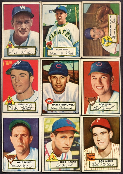 1952 Topps Lot of 25 Different