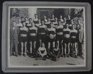 1929 Basketball Cabinet Photo of NE Champ. Squad 