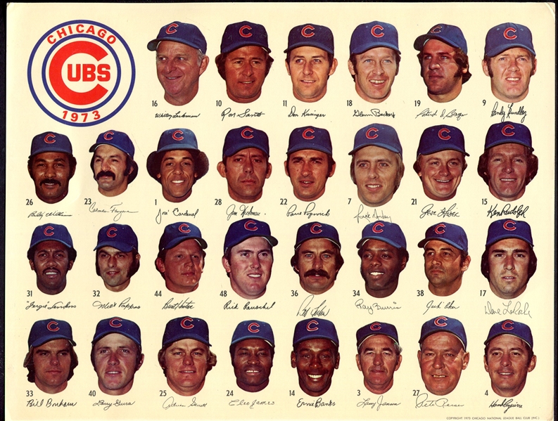 Lot Detail 1973 Chicago Cubs Team Composite Photo