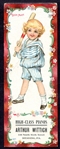 Arthur Wittich High-Class Pianos Baseball Themed Bookmark