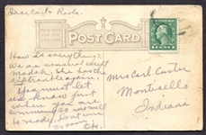 1911 No. 66 Baseball Series Postcard Stopping A Hot One