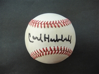 Carl Hubbell Autographed Feeney Official National League Baseball PSA/DNA Certified
