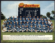 1954 Gunther Beer Baltimore Colts Team Photo