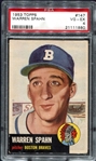 1953 Topps #147 Warren Spahn PSA 4