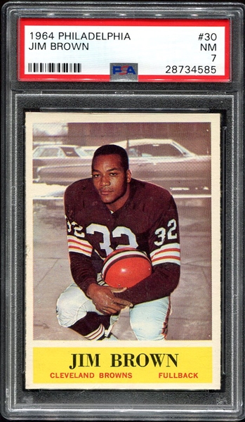 1964 Philadelphia #30 Jim Brown PSA 7