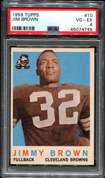 1959 Topps #10 Jim Brown PSA 4