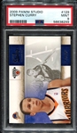 2009 Panini Studio #129 Stephen Curry Rookie Card PSA 9