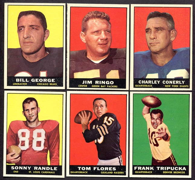 1961 Topps Lot of 10 Different High Grade
