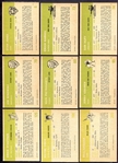 1961 Fleer Lot of 10 Different Many Nrmt w/HOFers