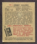 1948 Bowman Basketball #12 Kenny Sailors Providence Steamrollers