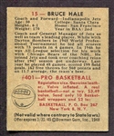 1948 Bowman Basketball #15 Bruce Hale Indianapolis Jets