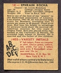 1948 Bowman Basketball #18 Ephraim Rocha St. Louis Bombers