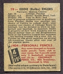 1948 Bowman Basketball #19 Eddie Ehlers Boston Celtics 