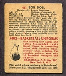 1948 Bowman Basketball #45 Bob Doll St. Louis Bombers 