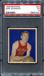 1948 Bowman Basketball #22 Earl Shannon Providence Steamrollers PSA 5