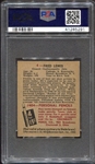 1948 Bowman Basketball #4 Fred Lewis Indianapolis Jets PSA 4