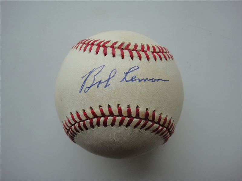 Bob Lemon signed Bobby Brown OALB