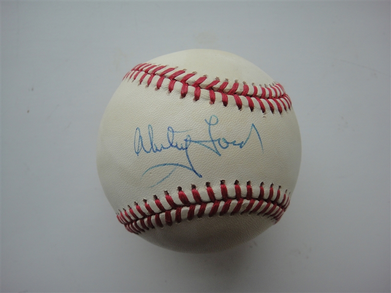 Whitey Ford signed Bobby Brown OALB