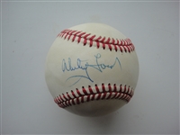 Whitey Ford signed Bobby Brown OALB