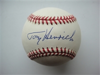 Tommy Henrich Signed Bobby Brown OALB