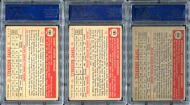 1952 Topps Lot of 3 PSA Graded