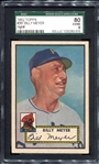 1952 Topps #387 Billy Meyer Pittsburgh Pirates SGC 80 Nicely Centered!