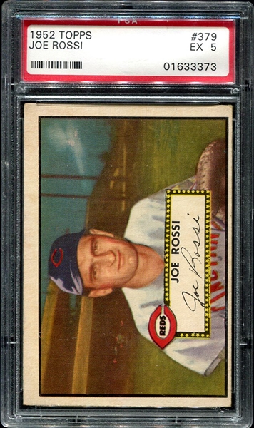 1952 Topps #379 Joe Rossi Cincinnati Reds PSA 5