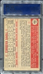 1952 Topps #316 Davey Williams New York Giants PSA 5