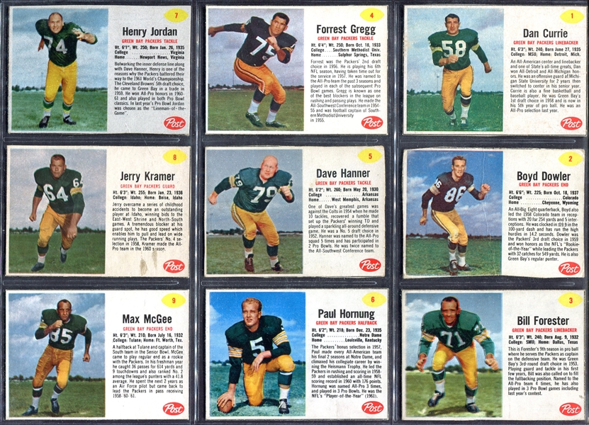 1962 Post Cereal Football Complete Set of 200 Nice Condition!