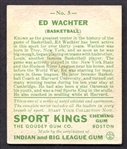 1933 Goudey Sport Kings #5 Ed Wachter - Basketball